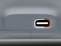 Citroen Ami Kapı Çıkartma Etiket Logosu Orjinal (Beyaz Turuncu)